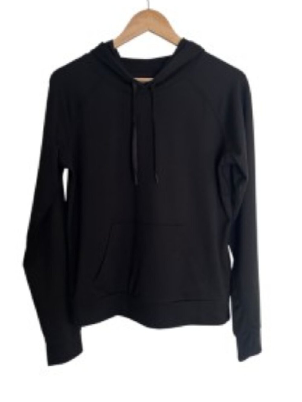 Quince Flowknit Pullover Hoodie in Black Medium